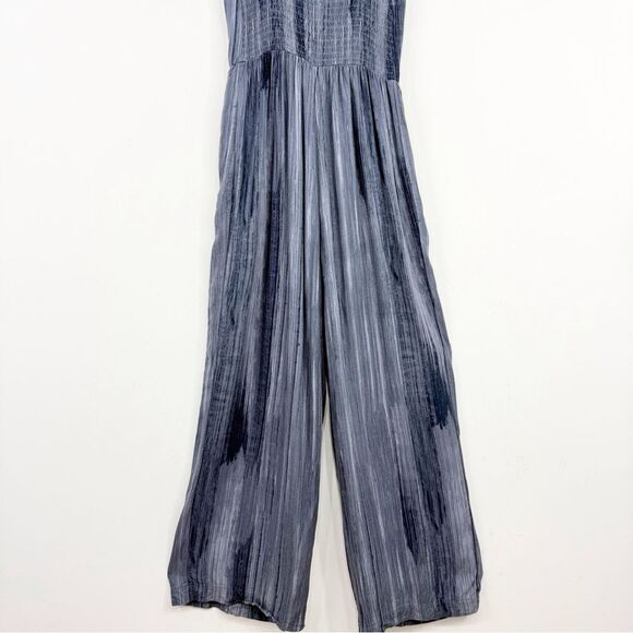 Soma Wknd Rayon Challis Bra Jumpsuit in Blue Ombre Vertical Stripe - Picture 12 of 16